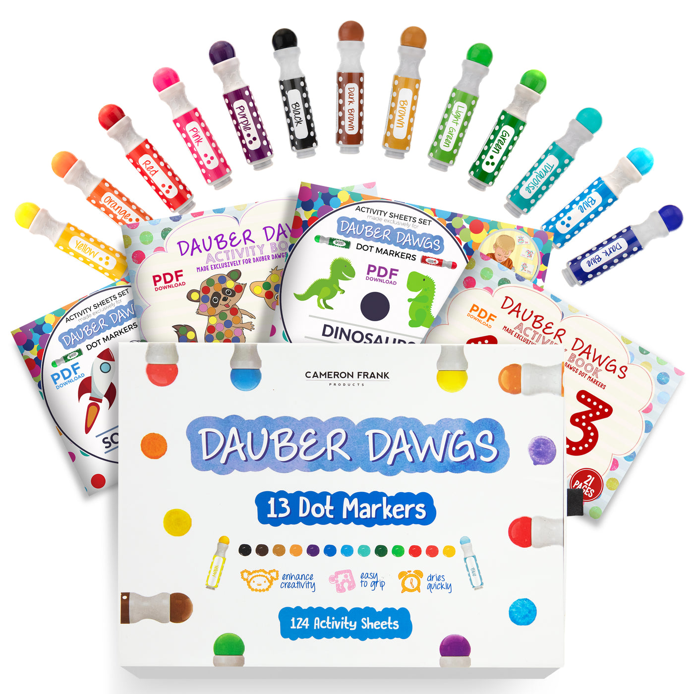 Dauber Dawgs Gift Box - 13 Pack w/ 121 Activity Sheets