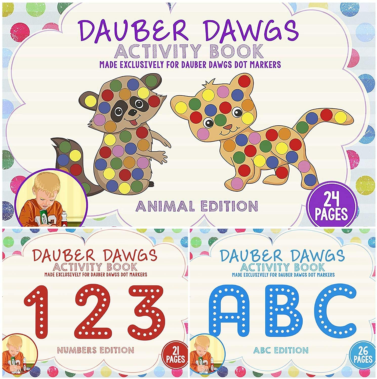 Dauber Dawgs 3 Pack Activity Sheets - 121 Pages – Cameron Frank Products